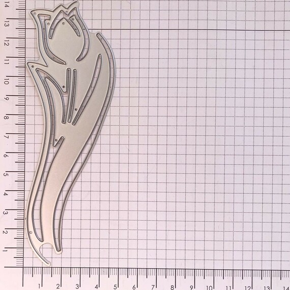 Lot De Tampons Et Matrices De Découpe En Métal En Forme De Tulipe Pour La Fabrication De Cartes, Le Scrapbooking, La Fabrication D'albums Et De Cartes