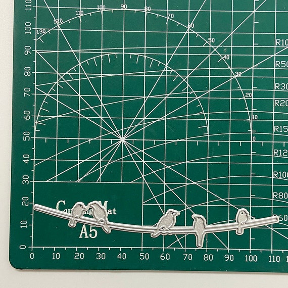 Fustelle in metallo a forma di uccellini su ramo, stencil per scrapbooking, album fai da te, francobolli di carta, per orecchini
