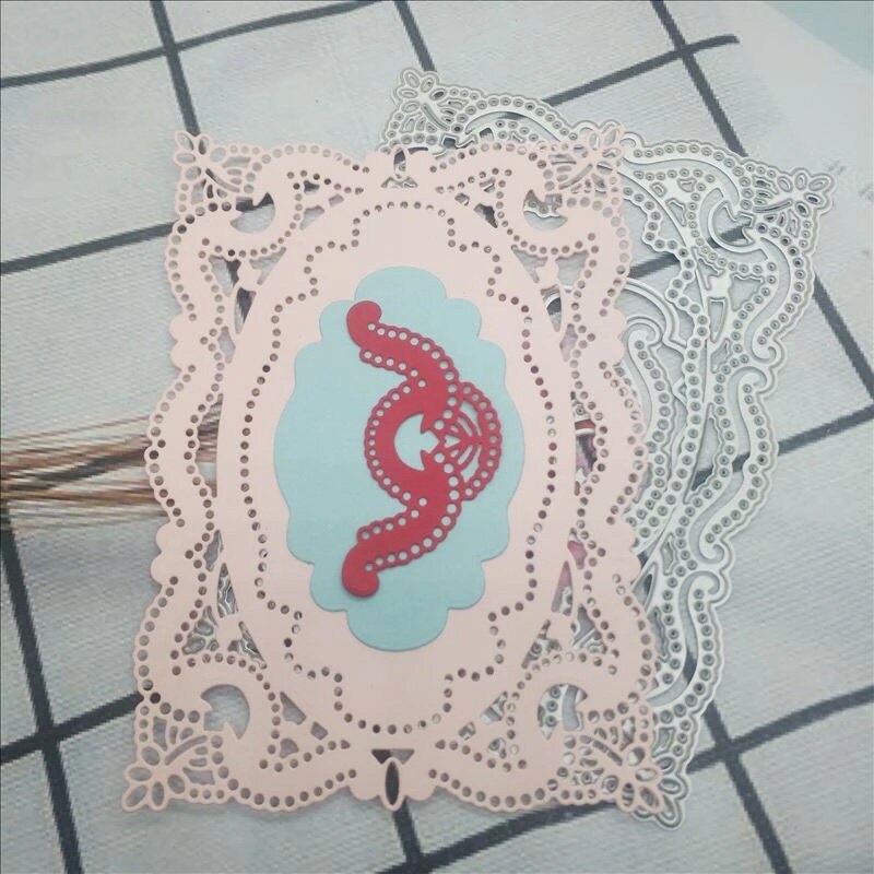 Lace Rectangular Frame Metal Cutting Dies,paper Craft Cutting Die ...