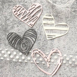 4 szt. Metalowe wykrojniki Love Heart, szablony do wycinania papieru w kształcie lasu do scrapbookingu, tworzenia kartek dekoracyjnych ze zdjęciami