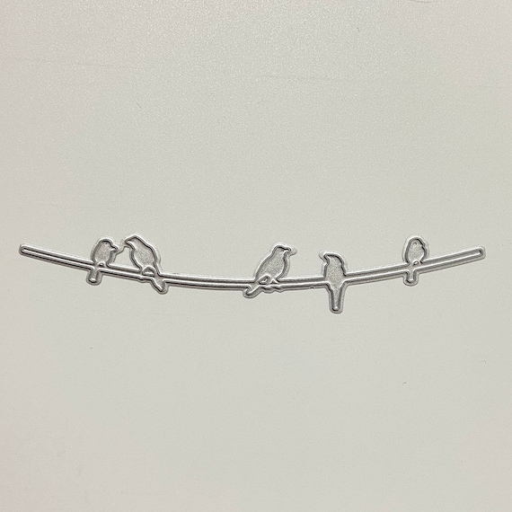 Fustella In Metallo Per Scrapbooking E Biglietti Fai Da Te, Motivo Uccelli Su Ramo. Dimensioni 11,5 X 6,4 Cm. Perfetta Per Goffratura E Taglio Di Carta E Cartoncino. - 2