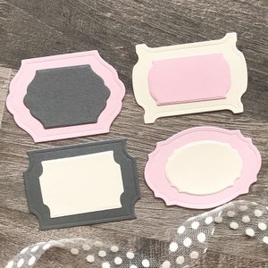 Tags metalen labeluitsnijdingen, 4-delige etikettenstansen, papier ambachtelijke stansmessen stencils voor doe-het-zelf scrapbooking foto decoratief benodigdheden voor het maken van kaarten