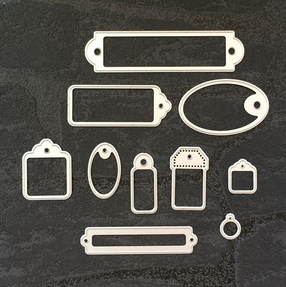 Set 4 Fustelle Metalliche Per Scrapbooking - Cornice Floreale 5,2x15,2 Cm - Acciaio Al Carbonio Per Biglietti 3D E Goffratura - 5