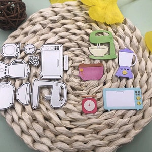 Kitchen Supplies Metal Cutting Dies,Paper Craft Cutting Die, Embossing Stencil,Scrapbooking Dies,DIY Card Making,Mixing Blender Die Cut