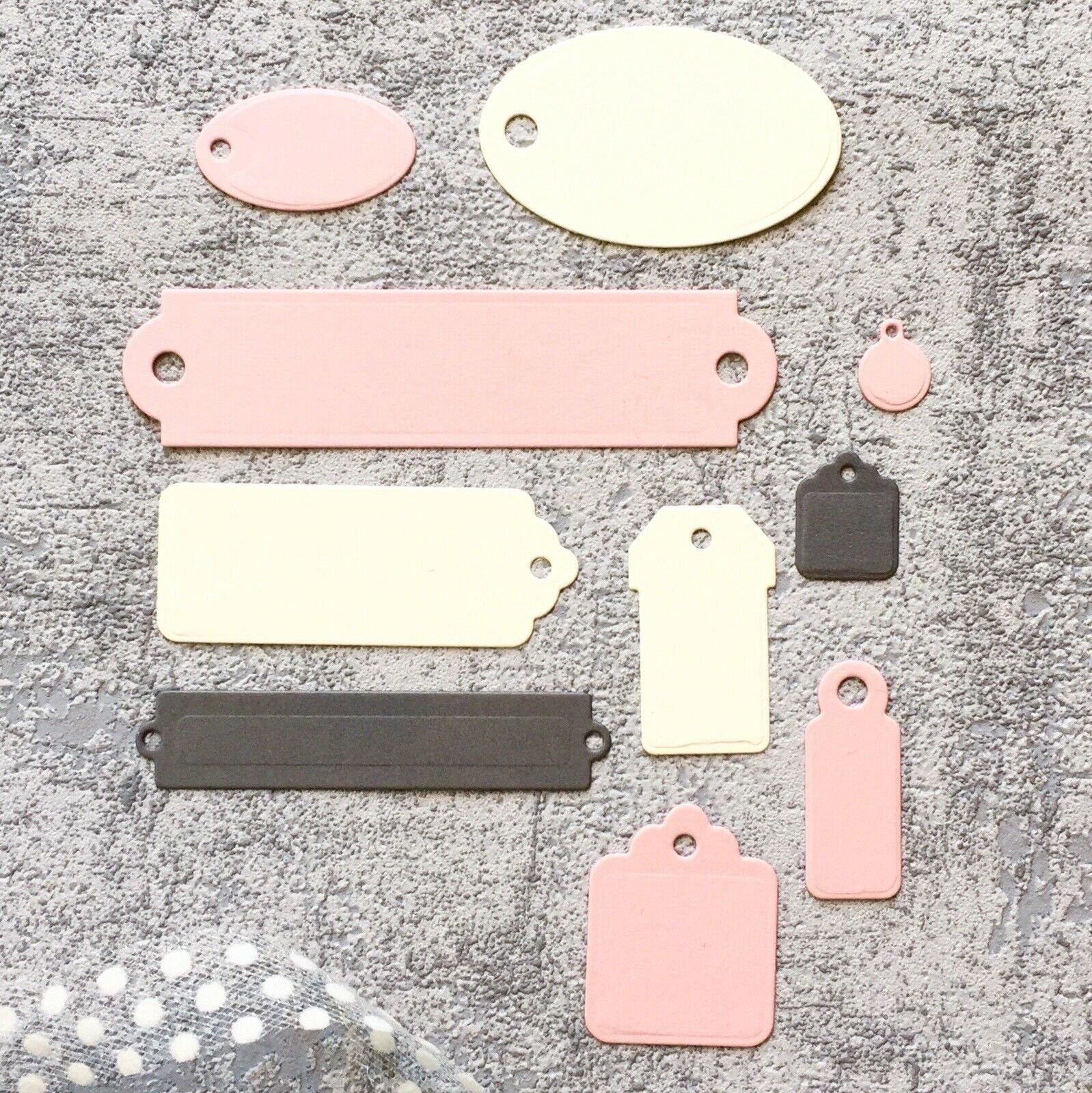 Set 4 Fustelle Metalliche Per Scrapbooking - Cornice Floreale 5,2x15,2 Cm - Acciaio Al Carbonio Per Biglietti 3D E Goffratura - 2