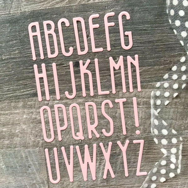 Alphabet Die Cut Etsy