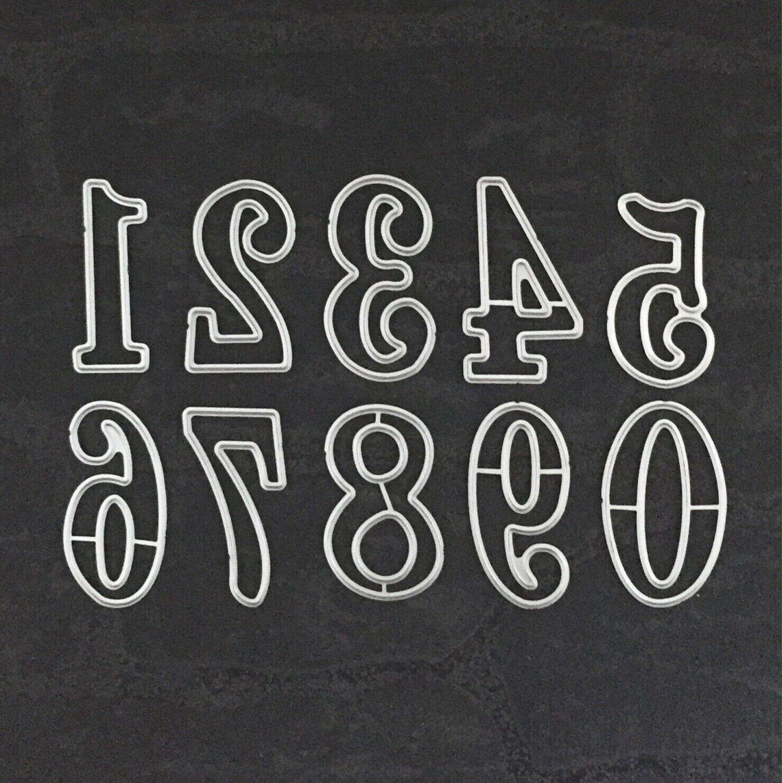 Large Number Metal Dies Metal Cutting Dies Numbers 09 Set Etsy