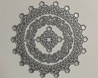 Circle Lace Metal Cutting Dies,Paper Craft Cutting Die, Embossing Stencil,Scrapbooking Dies,DIY Card Making,Flower Border Die Cut