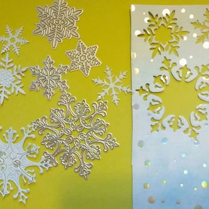 4 stks/set Sneeuwvlok Metalen Die Cuts, Paper Craft Stansmessen Stencils voor DIY Scrapbooking Foto Decoratieve Kaarten maken