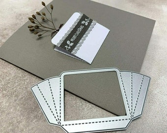 Pocket Metal Cutting Dies,Paper Craft Cutting Die, Embossing Stencil Template,Scrapbooking Dies,DIY Card Making,Gift Compartment Die Cut