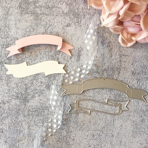 Band Banner Metall sterben schneidet, Papier Handwerk Stanzformen Schablonen für DIY Scrapbooking Foto dekorative Karte machen Lieferungen