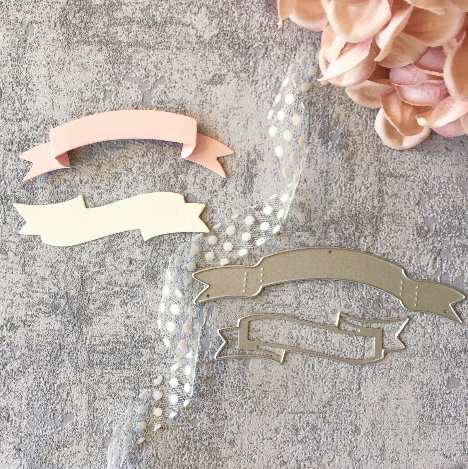 Ribbon Banner Metal Die CutsPaper Craft Cutting Dies Stencils Etsy