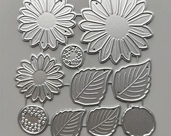 Fustella Metallica Da Taglio Per Scrapbooking E Biglietti - Motivo Floreale Con Foglie, Matrice In Acciaio Al Carbonio 10,8x9,6 Cm - Ideale Per Goffratura, Album Fai Da Te E Decorazioni Di Carta - 3