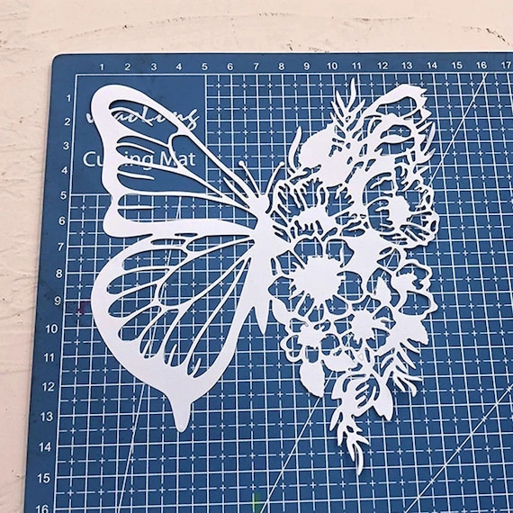 Accessori per la creazione di biglietti, fustelle in metallo, 11,6 x 15,9 cm, fustelle a forma di farfalla, stencil per album fotografico in rilievo, decorazione