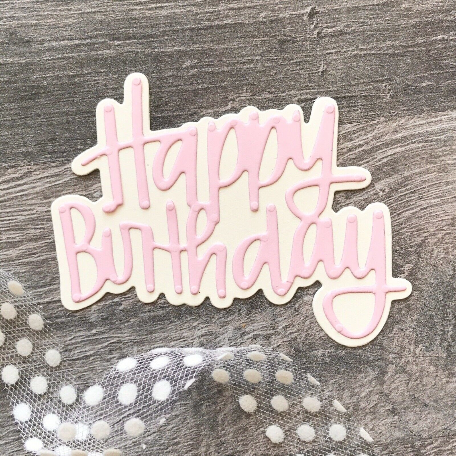 ♡カッティングダイ♡小さなバースデーパーティ カードセットᵕ̈* Amazon.co.jp: DzIxY Words Happy Birthdayメタルカッティング