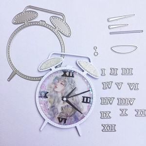 Wekker metaal snijden matrijzen, papier ambachtelijk snijden sterven, embossing stencil, scrapbooking matrijzen, diy kaart maken, shake kaart sterven bezuinigingen