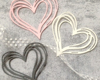 Love Heart Shaped Metal Cutting Dies,Paper Craft Cutting Die, Embossing Stencil,Scrapbooking Dies,DIY Card Making,Die Cut