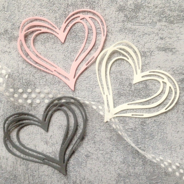 Love Heart Shaped Metal Cutting Dies,Paper Craft Cutting Die, Embossing Stencil,Scrapbooking Dies,DIY Card Making,Die Cut