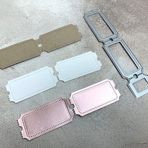 Metalowe wykrojniki do wycinania pasków biletów loteryjnych, wykrojniki do wycinania papieru, szablony do wytłaczania, wykrojniki do scrapbookingu, tworzenie kartek DIY, wykrojniki do kuponów upominkowych