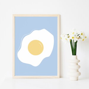 Äggposter, Sunnyside up äggposter, söt poster, DIGITAL NEDLADDNING, Utskrivbar poster