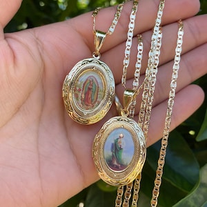 Collar con medallón con imagen de la Virgencita San Judas