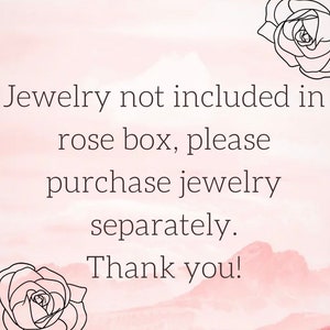 Real Persevered Forever Rose Jewelry Box, %100 Real Roses, Acrylic Rose ...