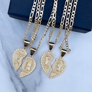 10k Gold Heart Pendant Gold 10k BEST FRIENDS Breakable Heart