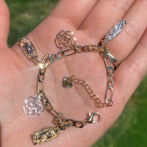 Virgen de Guadalupe charm bracelet