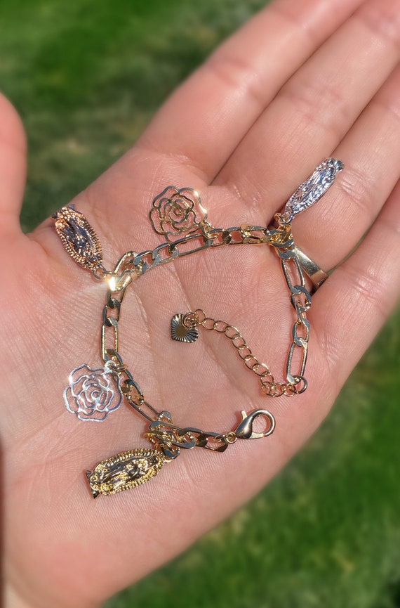 Virgen de Guadalupe charm bracelet