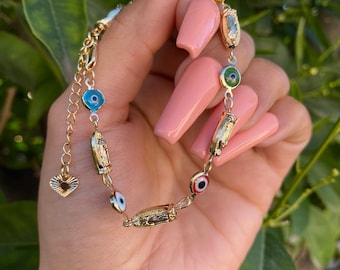 Virgen de Guadalupe mal de ojo bracelet