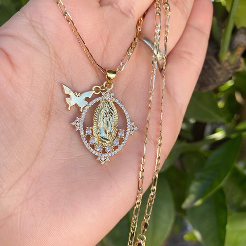 Virgen De Guadalupe Necklace - Etsy Ireland
