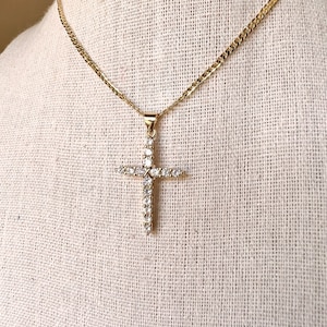 Diamond cross necklace