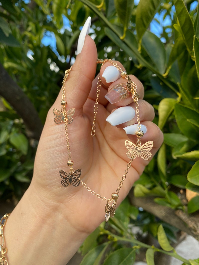 Butterfly anklet