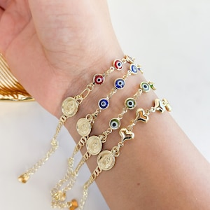 Virgen de Guadalupe evil eye bracelet
