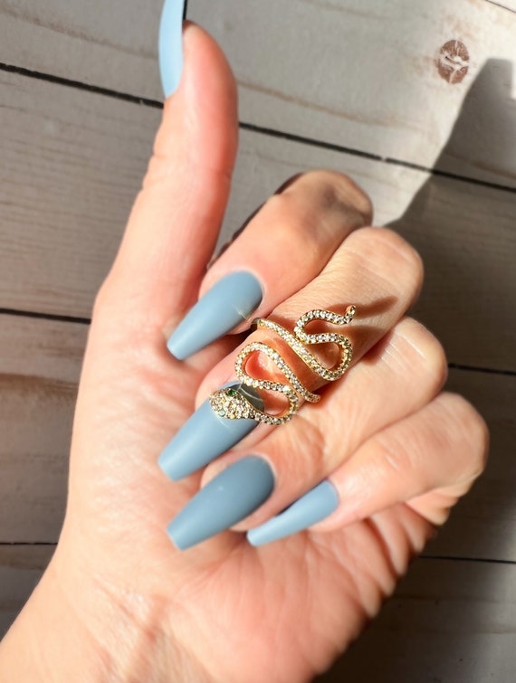 Diamond snake ring adjustable