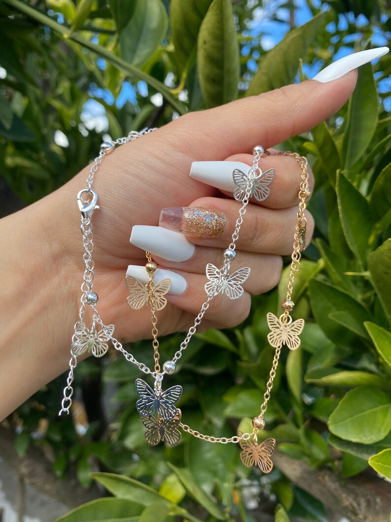 Butterfly anklet