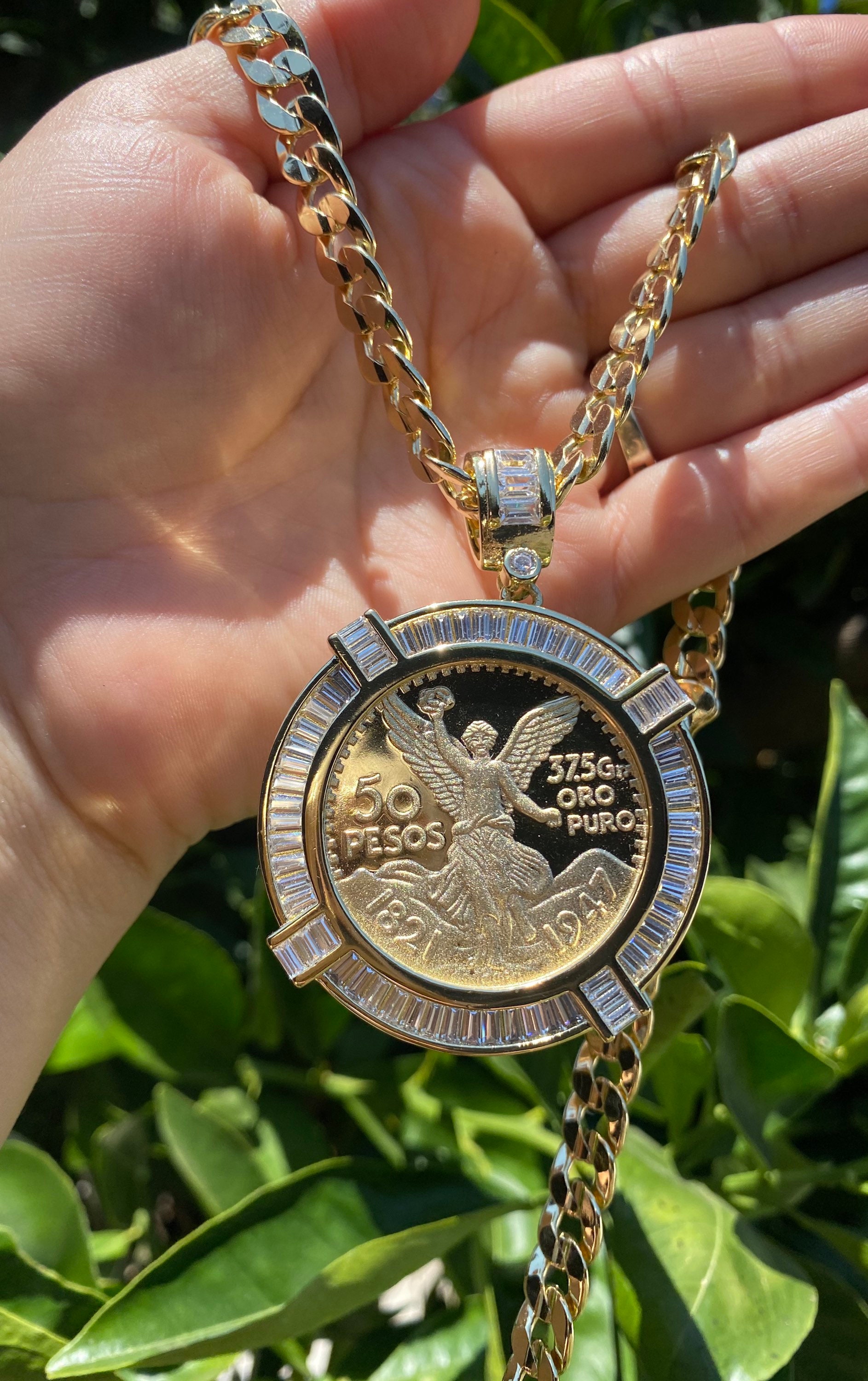 Mens Centenario Cuban Chain Necklace 