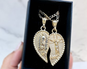 NEW 14k Gold Plated Rosary, Rosario Para Mujer Virgen de Guadalupe, Oro  Laminado