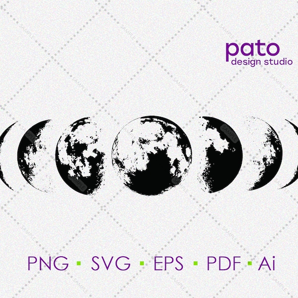 Moon svg Moon phases svg Lunar phases svg Crescent Moon svg Moon child svg Full moon svg Space svg Cut Files Galaxy vector