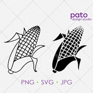 Mais SVG, Maiskolben svg, Bauernhof svg, mais Clipart, digitaler Download geschnittene Datei für Cricut oder Silhouette, Schablonendatei, I love mais svg, Stencil