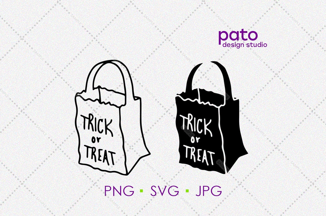 Trick or Treat Bag Svg Svg Halloween Candy Bag Svg Trick or Etsy