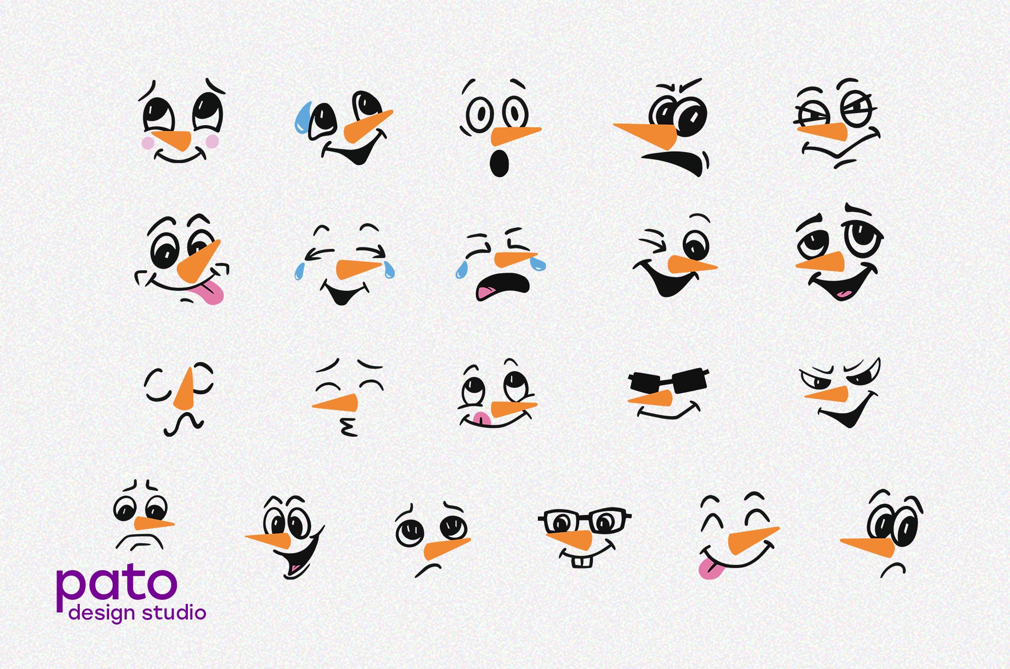 Snowman Face SVG, Snowman Svg, Snowman Cut File, Snowman Clipart