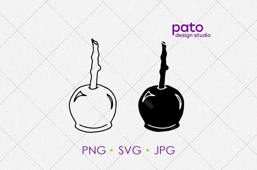 Halloween Candy Apple SVG, Fall Clipart, Candy Apples, Printable SVG