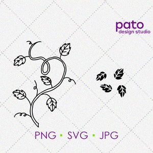 Vine SVG, Vines svg, Decorative Vine SVG, Leaf svg, Png, Jpg, Digital download cut file for cricut or silhouette, vine decor, grape vine