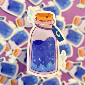 Celestial Potion Bottle - Semi-Transparent Sticker