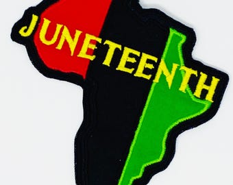 Juneteenth Applique Patch - Iron On Embroidered Patch