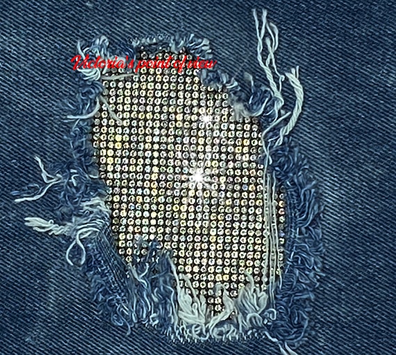 Patch inserts  Insert Patch Beautiful rhinestone 6mm stones Easy Iron on Rhinestone Patch insert Peek a Boo Patch