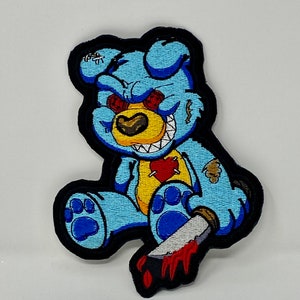 Parche bordado de oso enojado, aplicación intrincada para planchar imagen 3