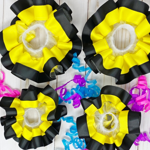 Tutu Anklets Adult and Kids  Beautiful Ankle Ruffle Bright yellow and black Mother daughter Anklets with or without socks