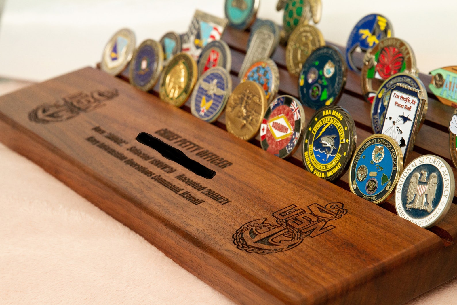 Desktop Military Challenge Coin Holder, 18 by 10 Inches Etsy